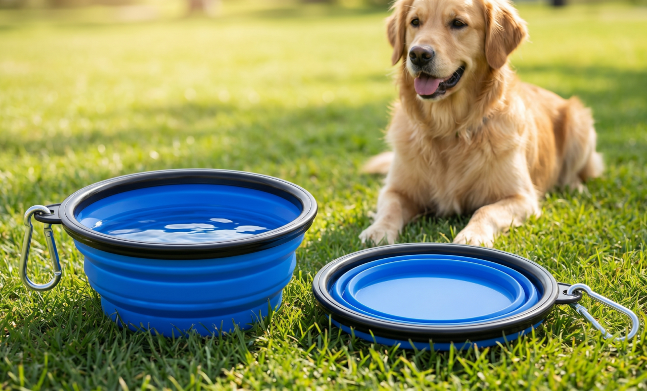 Katlanabilir Taşınabilir Kedi Köpek Mama ve Su Kabı | İBOVİA 