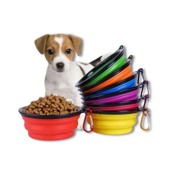 Katlanabilir Kedi Köpek Mama Su Kabı Evcil Hayvan Kap Taşınabilir