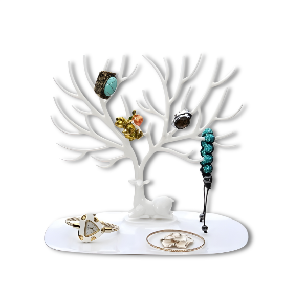 Geyik Tasarımlı Takı Standı | Yüzük Küpe Kolye Askılığı Mücevher Organizer