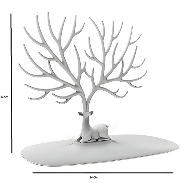 Geyik Tasarımlı Takı Standı | Yüzük Küpe Kolye Askılığı Mücevher Organizer