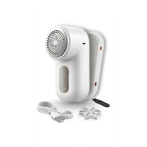 Şarjlı Tiftik Temizleyici | Kedi Köpek Tüy Toplayıcılı, 6 Bıçaklı, Çift Korumalı, Hızlı Şarj