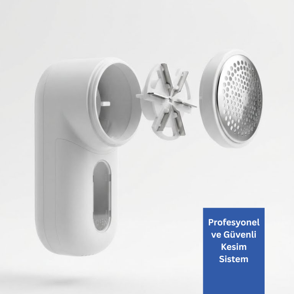 Şarjlı Tiftik Temizleyici | Kedi Köpek Tüy Toplayıcılı, 6 Bıçaklı, Çift Korumalı, Hızlı Şarj