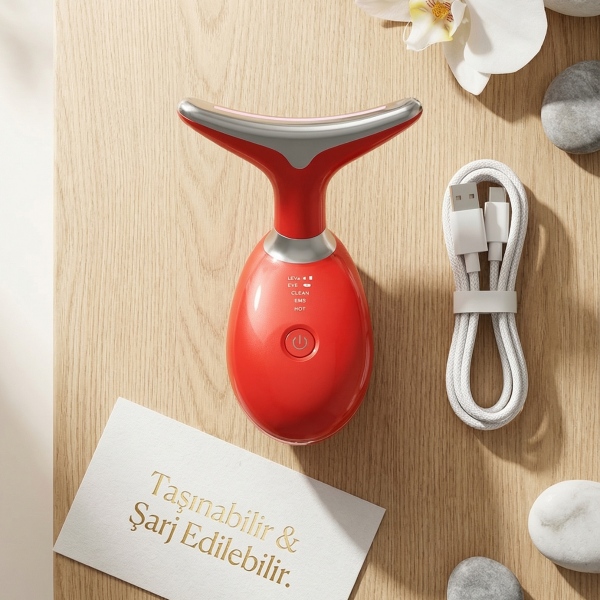 Yüz ve Boyun Cilt Bakım Cihazı – EMS LED Teknolojisi ile ve Sıkılaştırıcı