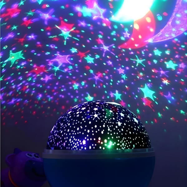 Renkli Yıldızlı Gökyüzü Projeksiyon Gece Lambası