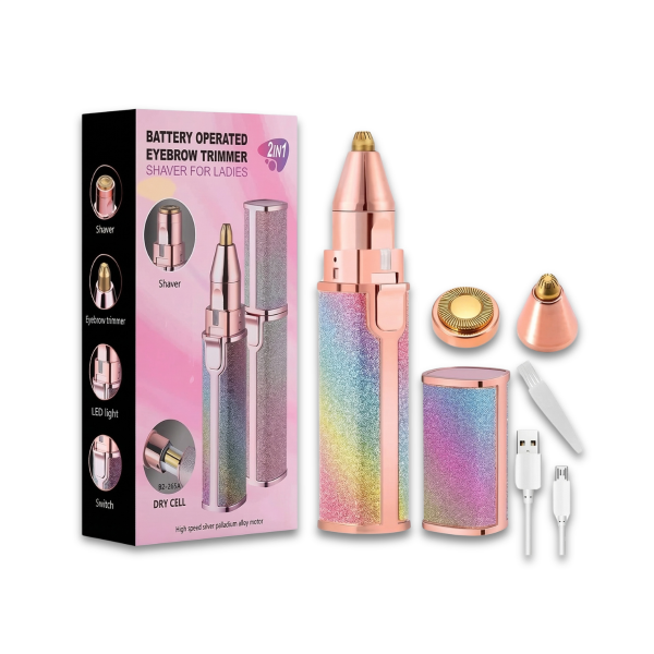Simli Yüz ve Kaş Epilatörü – 2 Başlıklı Tüy Alma, Kaş, Bıyık, Yüz Epilasyon Makinesi