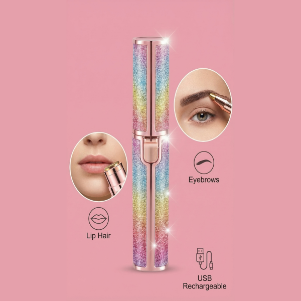 Simli Yüz ve Kaş Epilatörü – 2 Başlıklı Tüy Alma, Kaş, Bıyık, Yüz Epilasyon Makinesi