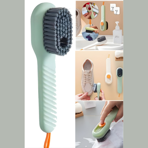 2 Adet Ayakkabı Fırçası Otomatik Sıvı Deşarjı Çok Fonksiyonlu Ayakkabı Temizleyici Yumuşak Kıllı