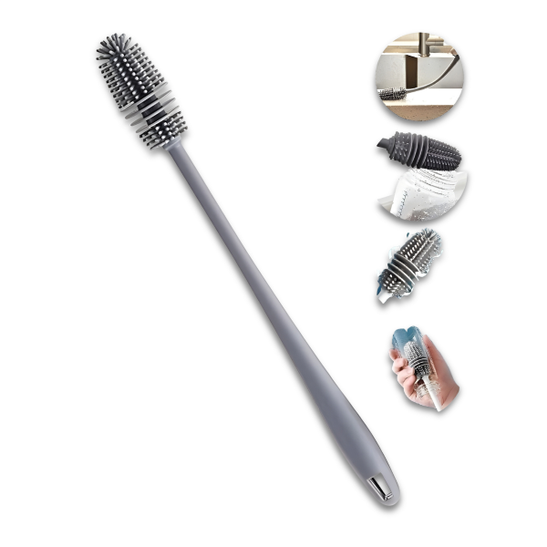 Silikon Fırça Matara Biberon Emzik Temizleyici Kavanoz Termos Suluk Yağ Şişe Temizleme Fırçası