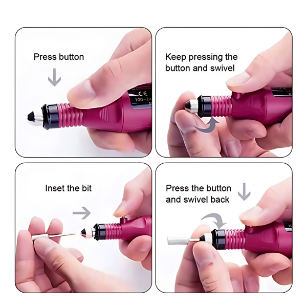 Profesyonel Tırnak Törpü Makinesi – Manikür Pedikür, Protez Tırnak ve Nasır Temizleme