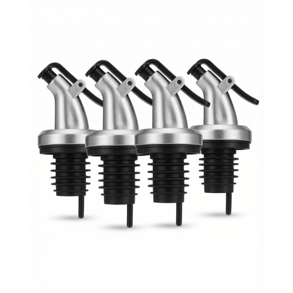 4'lü Kapaklı Damlatmaz Yağ Tıpası Yağdanlık Şişe Ucu Yağlık Sirkelik Sosluk Damlatmaz