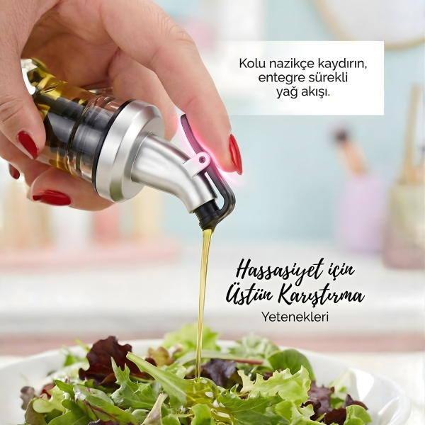4'lü Kapaklı Damlatmaz Yağ Tıpası Yağdanlık Şişe Ucu Yağlık Sirkelik Sosluk Damlatmaz