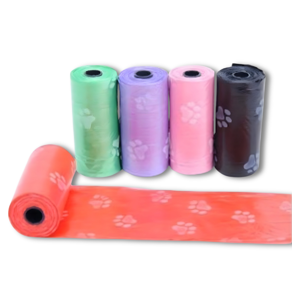 4 Lü Rulo Evcil Hayvan Köpek Dışkı Toplama Kaka Rulosu Torbası Poşeti Kedi Köpek Temizlik Dışkı Rulo
