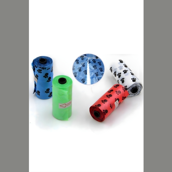 4 Lü Rulo Evcil Hayvan Köpek Dışkı Toplama Kaka Rulosu Torbası Poşeti Kedi Köpek Temizlik Dışkı Rulo