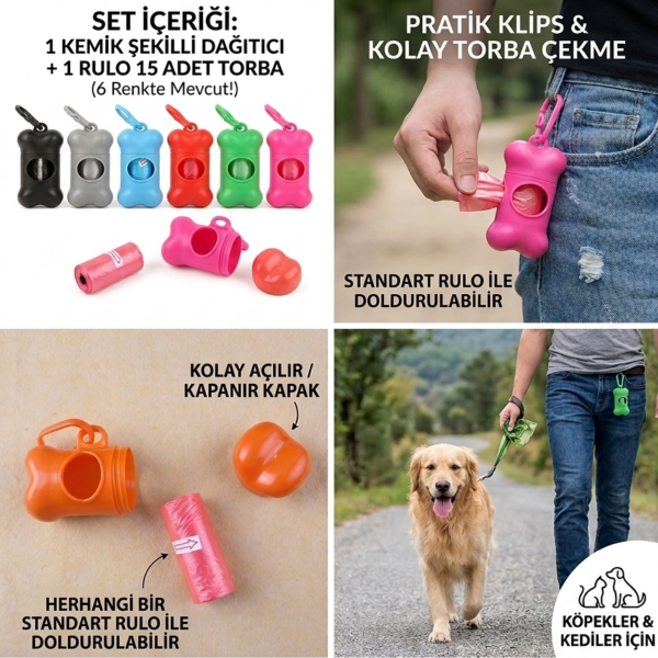 Hayvan Dışkı Poşeti Taşıma Çantası