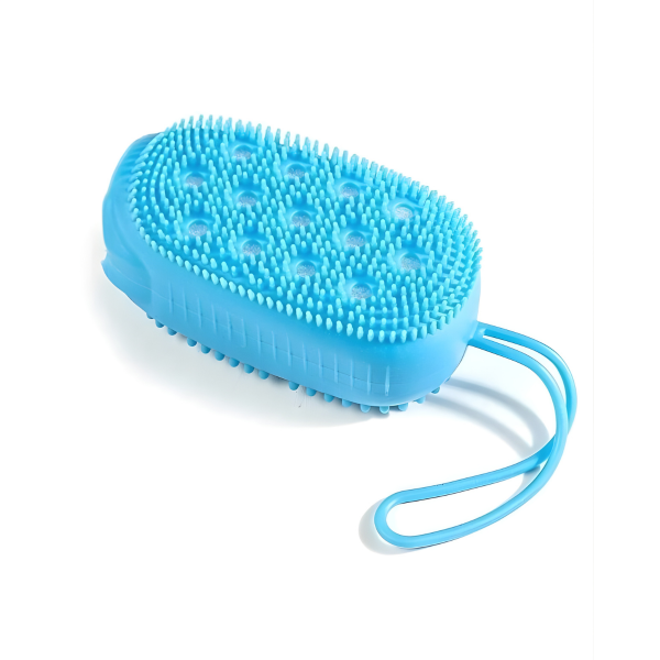 Çift Taraflı Süngerli Köpüklü Silikon Sırt Vücut Keseleme Fırçası Banyo Duş Lifi Banyo Kesesi