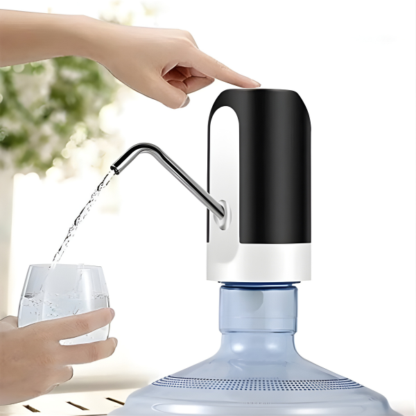 Siyah Ve Beyaz Şarjlı Damacana Su Pompası