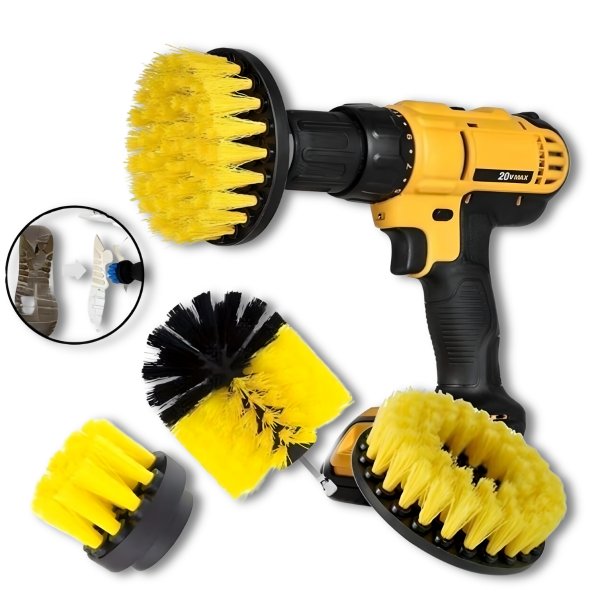 3lü Matkap Ucu Banyo Küvet Duşkabin Araba Tekerliği Koltuk Yıkama