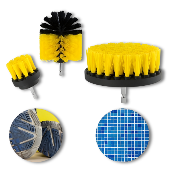 3lü Matkap Ucu Banyo Küvet Duşkabin Araba Tekerliği Koltuk Yıkama