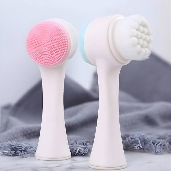 Çift Taraflı 3d Masaj Yüz Temizleme Fırçası