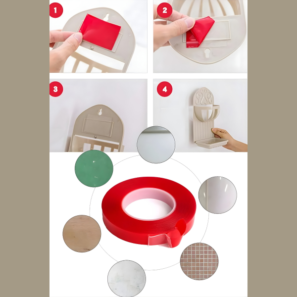 Ev Tablo Nano Çift Taraflı Bant 2 Metre X 2 Cm Askılık Tablo Asma Yapışkan Bant Iz Bırakmaz Bant Pro