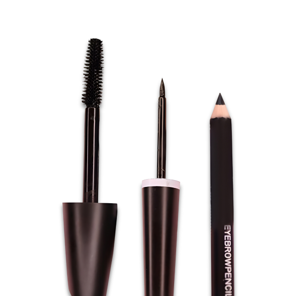 3 In 1 Suya Dayanıklı Maskara & Kalem & Eyeliner Seti